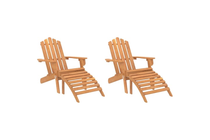 beBasic Puutarhan Adirondack tuolit jalkatuilla 2 kpl täysi akasiapuu - Ruskea - Aurinkotuoli
 - Kansituoli