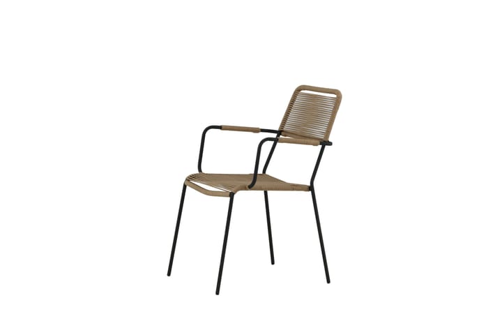 Käsinojallinen tuoli Lindos Ruskea/Musta - Venture Home - Karmituoli ulos - Parveketuoli & taittotuoli ulos - Ulkotilan ruokatuoli