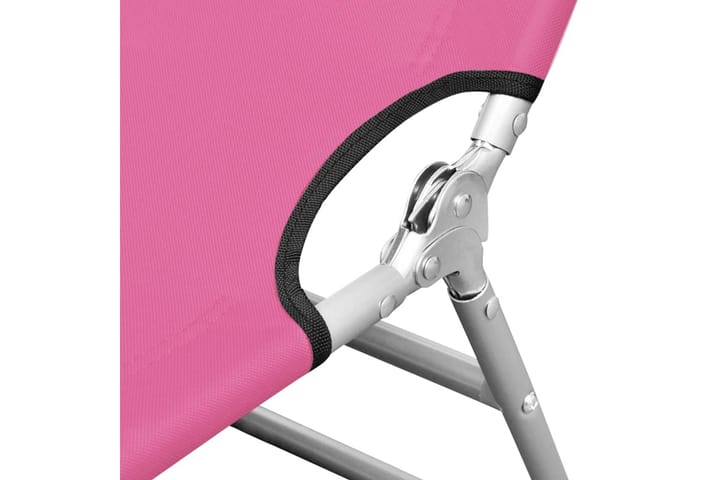 Kokoontaitettava aurinkotuoli päätuella teräs magenta pinkki - Pinkki - Aurinkosänky & aurinkovaunu