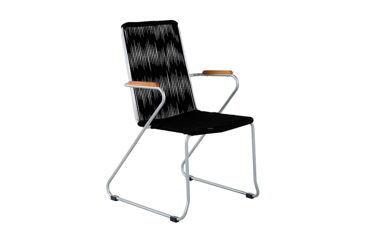 Käsinojallinen tuoli Bois Musta/Hopea - Venture Home - Karmituoli ulos - Parveketuoli & taittotuoli ulos - Ulkotilan ruokatuoli