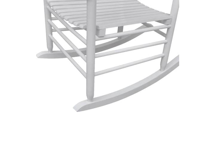 Keinutuoli muotoillulla istuimella valkoinen puu - Valkoinen - Ulkotilan nojatuolit