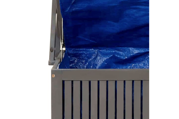beBasic Säilytyslaatikko säleiköllä harmaa 99x50x160 cm täysi akasiapuu - Harmaa - Säilytyslaatikot ulos