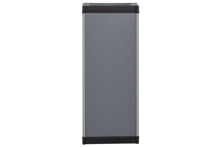beBasic Puutarhan varastokaappi 1 hyllyllä harmaa ja musta 35x40x85 cm - Harmaa - Säilytyslaatikot ulos