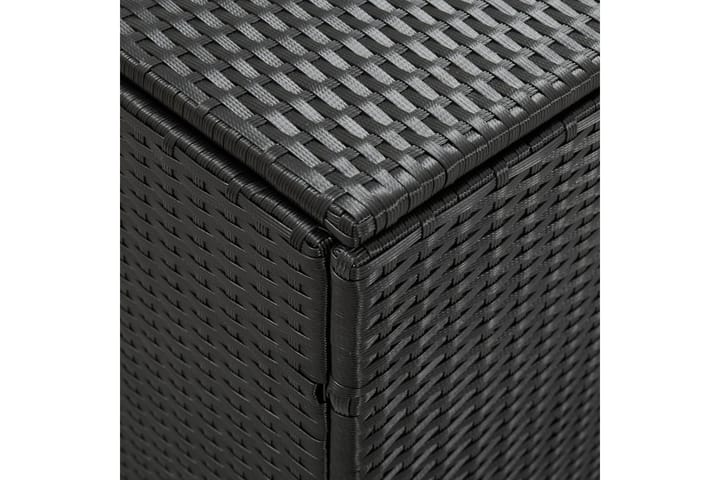 Puutarhan säilytyslaatikko polyrottinki 180x90x75 cm musta - Musta - Säilytyslaatikot ulos