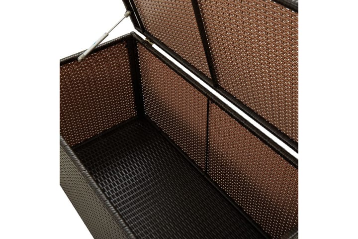 Puutarhan säilytyslaatikko polyrottinki 100x50x50 cm ruskea - Ruskea - Säilytyslaatikot ulos