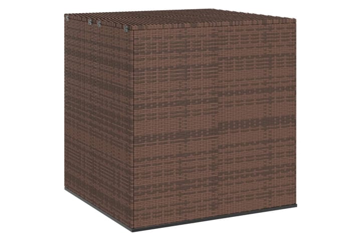 Puutarhan säilytyslaatikko PE-rottinki 100x97,5x104 cm ruske - Ruskea - Säilytyslaatikot ulos