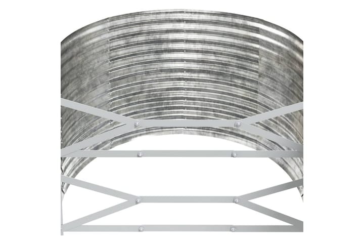 Puutarhakukkalaatikko jauhemaalattu teräs 396x100x68 cm hope - Hopea - Ruukut ulkokäyttöön - Kukkalaatikko