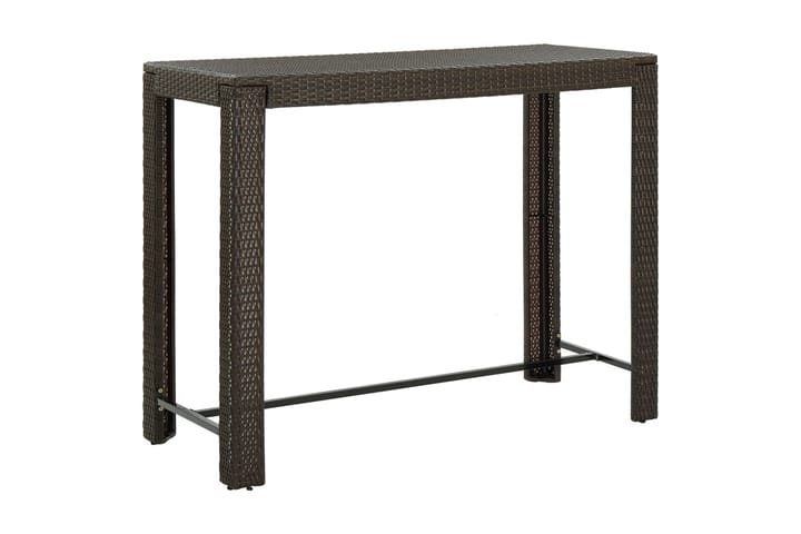 Puutarhan baaripöytä ruskea 140,5x60,5x110,5 cm polyrottinki - Ruskea - Baaripöytä ulos