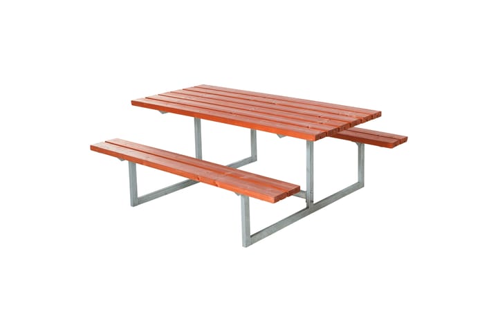 PLUS Basic Pöytä/Penkkisetti 177 cm Pohjamaalattu Tiikki - Tiikki - Piknikpöytä
