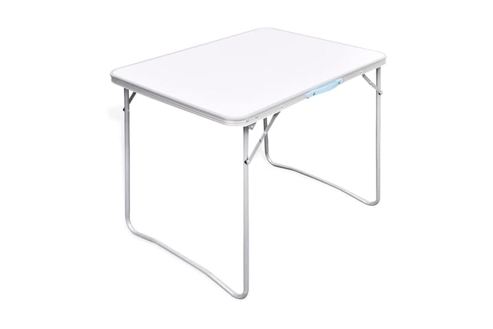 Kokoontaitettava Leiripöytä Metallirungolla 80 x 60 cm - Valkoinen - Retkeilykalusteet - Retkipöytä