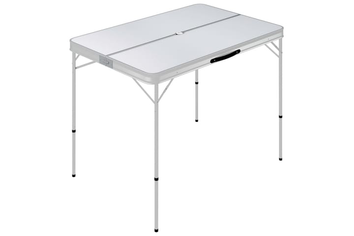 Kokoontaitettava retkipöytä 2 penkillä alumiini valkoinen - Valkoinen - Retkeilykalusteet - Retkipöytä