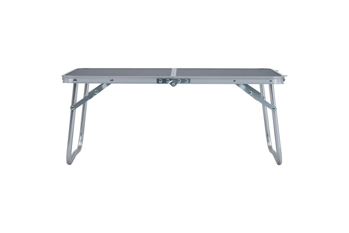 Kokoontaitettava retkipöytä harmaa alumiini 60x40 cm - Harmaa - Retkipöytä - Retkeilykalusteet