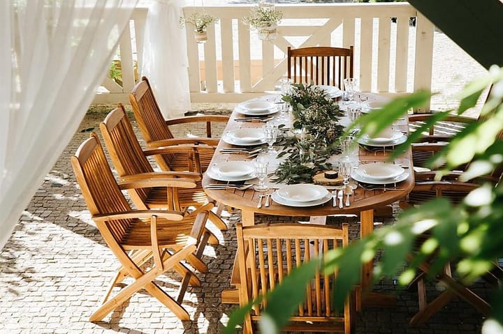Puutarhapöytä Maui 220 cm - Ruokapöytä terassille