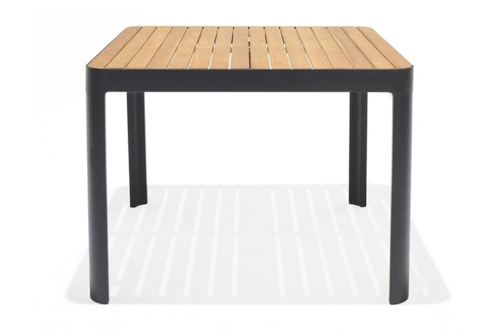 Ruokapöytä Portals 95 cm - Musta/Puu - Ruokapöytä terassille