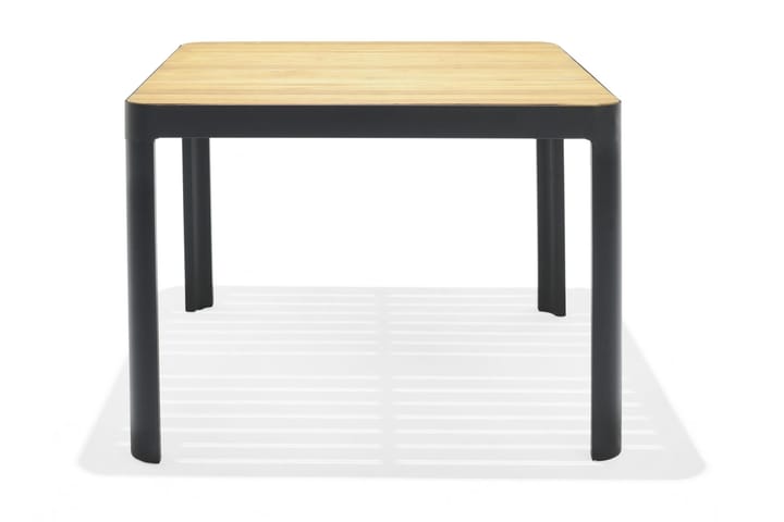 Ruokapöytä Portals 95 cm - Musta/Puu - Ruokapöytä terassille