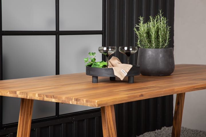 Ruokapöytä Plankton 220 cm Ruskea - Venture Home - Ruokapöytä terassille