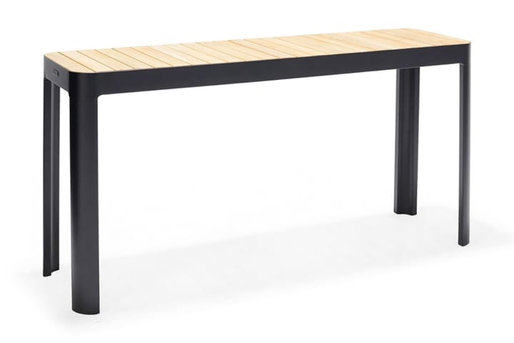 Ruokapöytä Portals 143 cm - Musta/Puu - Ruokapöytä terassille