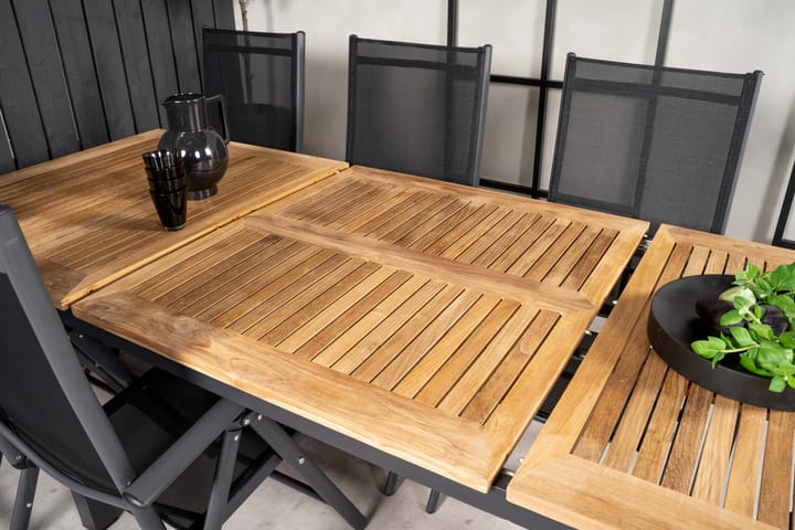 Ruokapöytä Panama Jatkettava 160-240 cm Ruskea/Musta - Venture Home - Ruokapöytä terassille