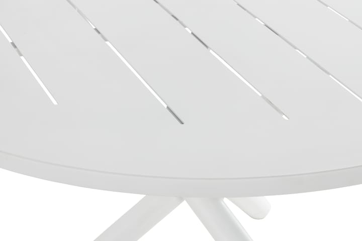 Space Ruokapöytä 120 cm Pyöreä - Valkoinen - Ruokapöytä terassille