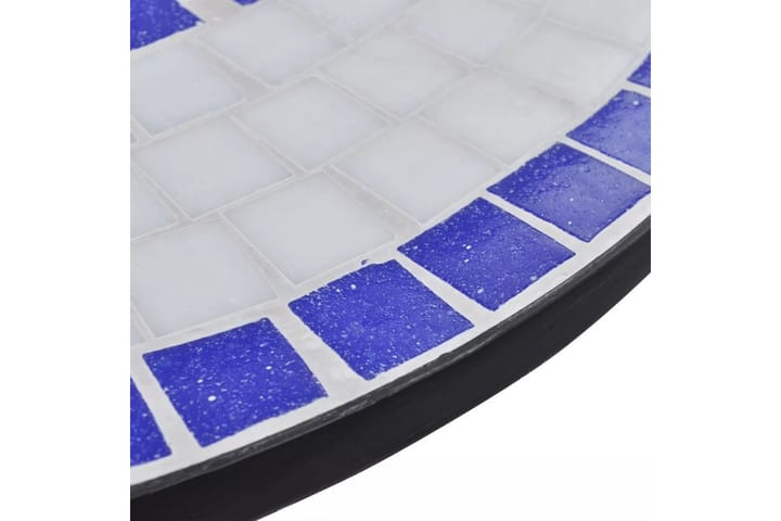 Bistropöytä sininen ja valkoinen 60 cm mosaiikki - Sininen - Parvekesetti - Cafe-ryhmä