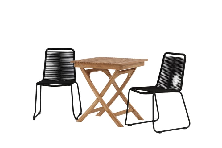 Parvekeryhmä Ghana 70x70 cm 2 Lindos tuolia - Venture Home - Parvekesetti - Cafe-ryhmä