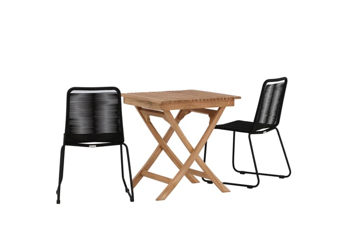 Parvekeryhmä Ghana 70x70 cm 2 Lindos tuolia - Venture Home - Parvekesetti - Cafe-ryhmä