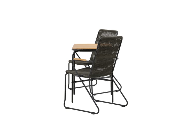 Parvekeryhmä Holmbeck 70 cm 2 Bois tuolia - Musta/Ruskea - Parvekesetti - Cafe-ryhmä