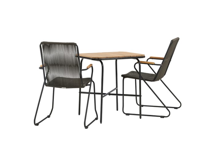 Parvekeryhmä Holmbeck 70 cm 2 Bois tuolia - Musta/Ruskea - Parvekesetti - Cafe-ryhmä
