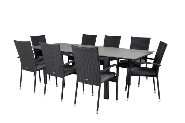 Ruokailuryhmä Levels Jatk 160-240 cm 8 Anna tuolia Valk/Harm - Venture Home - Ruokailuryhmät ulos