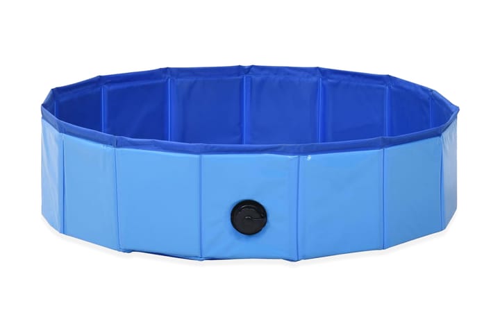 Kokoontaitettava koiran uima-allas sininen 80x20 cm PVC - Ruokailuryhmät ulos
