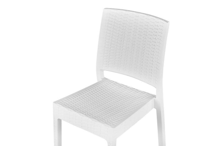 Puutarhasenkki Pöytä ja 4 tuolia FOSSANO - Valkoinen - Ruokailuryhmät ulos