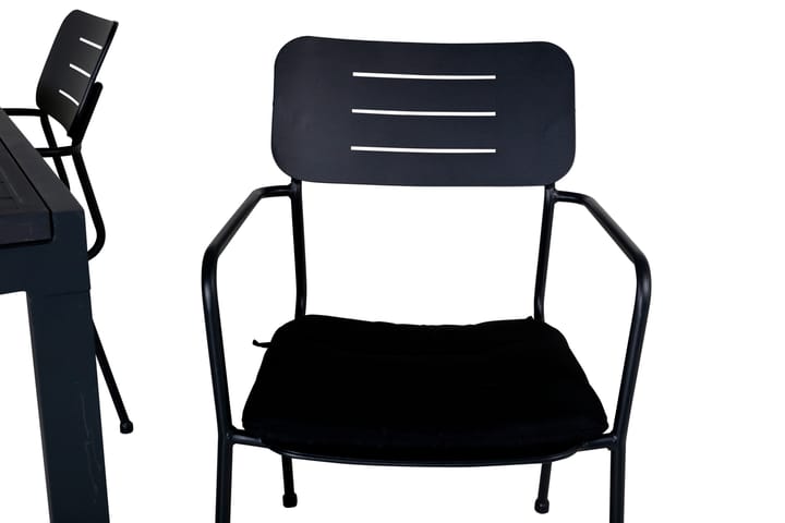 Ruokailuryhmä Marbella Jatkett 160 cm 4 Nicke tuolia Musta - Venture Home - Ruokailuryhmät ulos