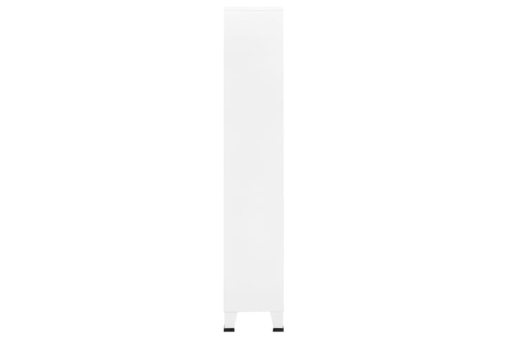 beBasic Teollinen kirjahylly valkoinen 80x32x180 cm teräs - Valkoinen - Kirjahylly - Hylly