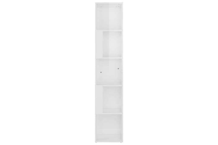 Kulmakaappi korkeakiilto valkoinen 33x33x164,5 cm lastulevy - Valkoinen - Kulmahylly - Keittiöhylly - Hylly