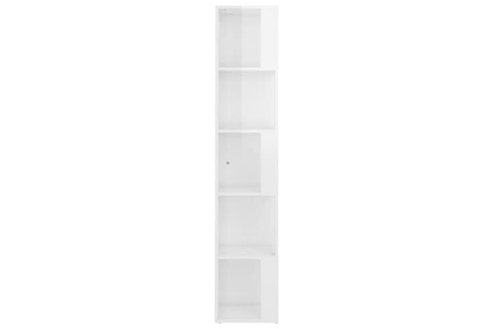 Kulmakaappi korkeakiilto valkoinen 33x33x164,5 cm lastulevy - Valkoinen - Kulmahylly - Keittiöhylly - Hylly