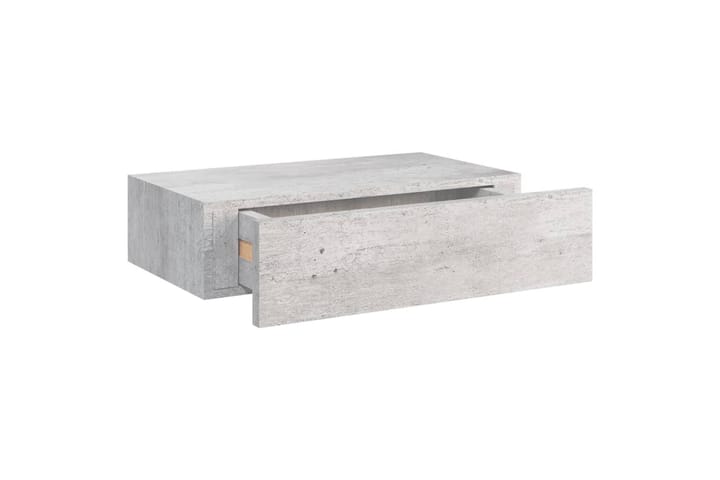 Seinälaatikkohylly betoninharmaa 40x23,5x10 cm MDF - Harmaa - Seinähylly - Keittiöhylly - Hylly