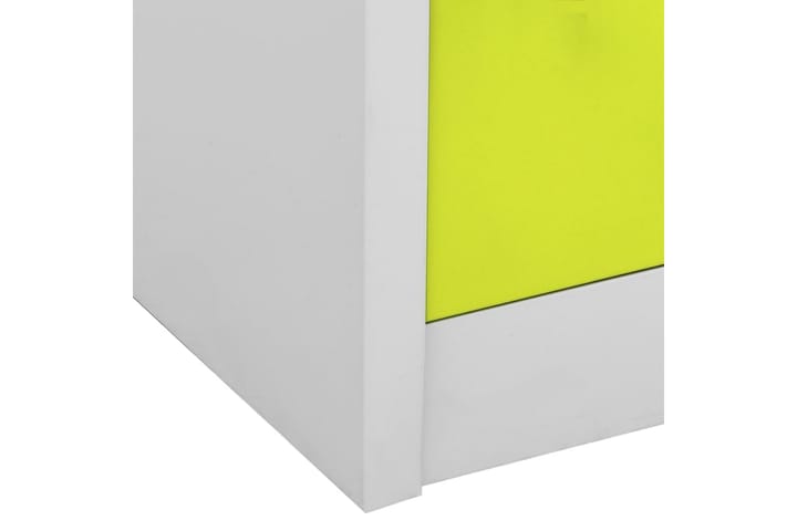 Pukukaappi vaaleanharmaa ja vihreä 90x45x92,5 cm teräs - Säilytyskaappi - Pukukaappi