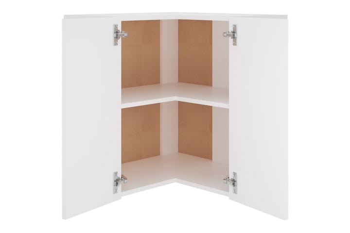 Seinäkulmakaappi valkoinen 57x57x60 cm lastulevy - Valkoinen - Keittiökaappi - Säilytyskaappi