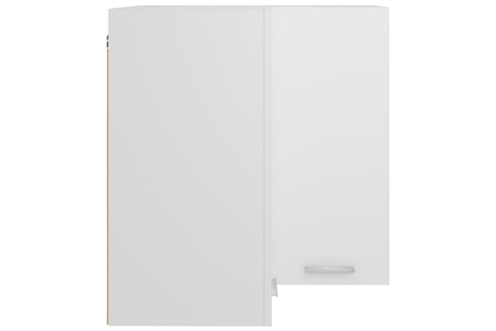 Seinäkulmakaappi valkoinen 57x57x60 cm lastulevy - Valkoinen - Keittiökaappi - Säilytyskaappi