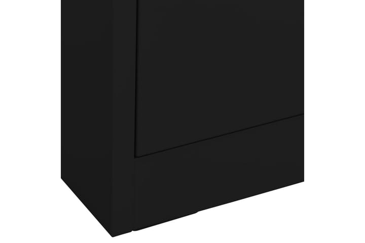 Arkistokaappi musta 90x46x72,5 cm teräs - Musta - Toimistokalusteet - Asiakirjakaappi
