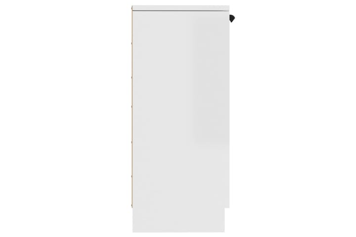 beBasic Senkki korkeakiilto valkoinen 30x30x70 cm tekninen puu - Valkoinen - Toimistokalusteet - Asiakirjakaappi