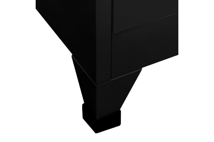 beBasic Pukukaappi musta 90x45x180 cm teräs - Musta - Toimistokalusteet - Asiakirjakaappi