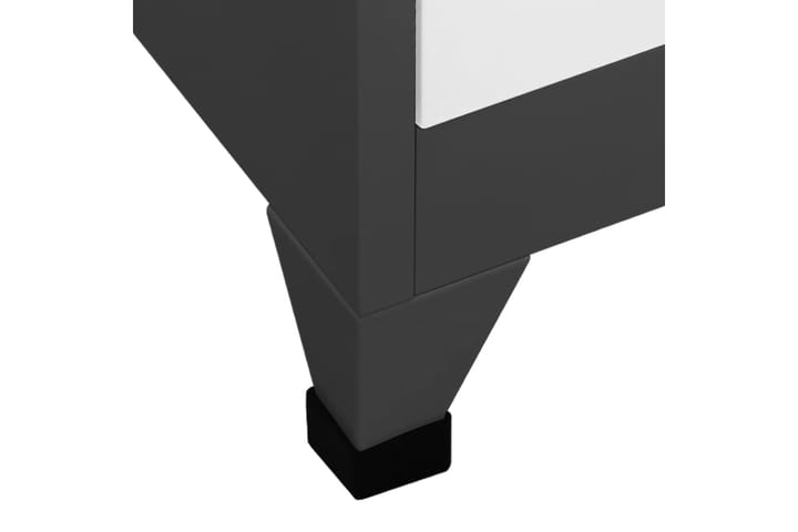 beBasic Pukukaappi antrasiitti ja valkoinen 90x45x180 cm teräs - Antrasiitti - Toimistokalusteet - Asiakirjakaappi