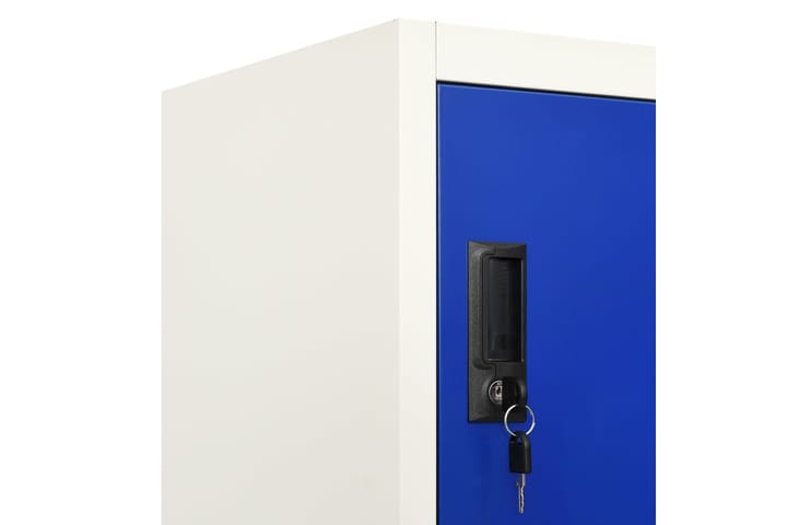 beBasic Pukukaappi harmaa ja sininen 90x40x180 cm teräs - Harmaa - Toimistokalusteet - Asiakirjakaappi