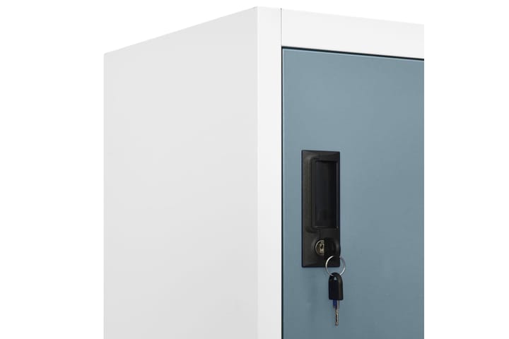 beBasic Pukukaappi vaalean- ja tummanharmaa 90x40x180 cm teräs - Harmaa - Toimistokalusteet - Asiakirjakaappi