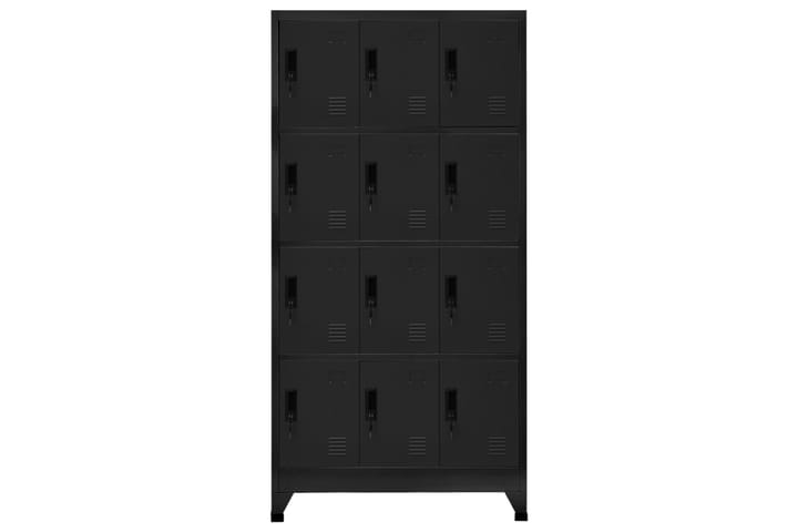 beBasic Pukukaappi musta 90x45x180 cm teräs - Musta - Toimistokalusteet - Asiakirjakaappi
