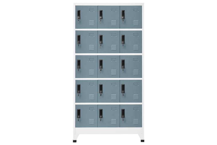 beBasic Pukukaappi vaalean- ja tummanharmaa 90x40x180 cm teräs - Harmaa - Toimistokalusteet - Asiakirjakaappi