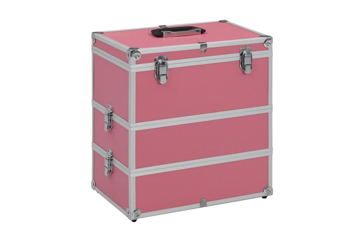 Meikkikotelo 37x24x40 cm pinkki alumiini - Pinkki - Piensäilytys