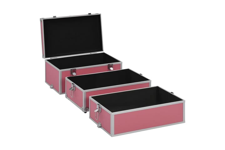 Meikkikotelo 37x24x40 cm pinkki alumiini - Pinkki - Piensäilytys