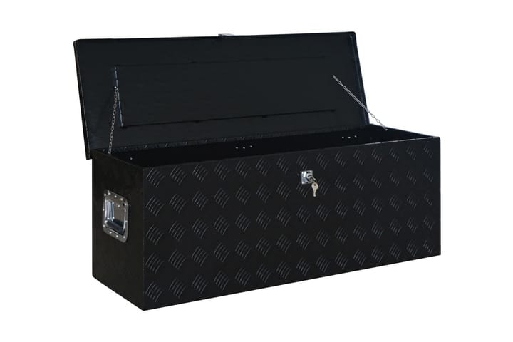 Alumiinilaatikko 1085x370x400 cm musta - Musta - Säilytyslaatikko - Laatikko